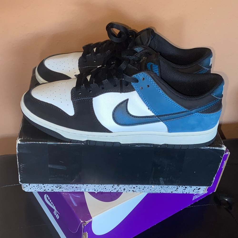 Black N Blue Nike dunk low